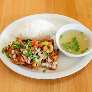 L-Spicy Crispy Chicken Rice